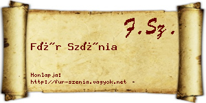 Für Szénia névjegykártya